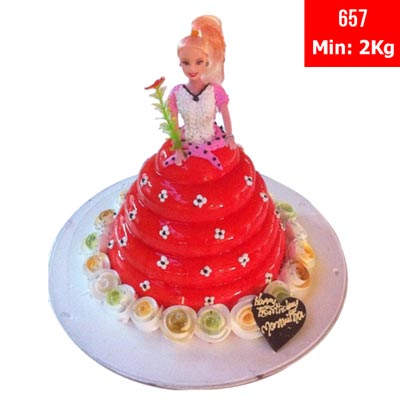 "Special Doll Cake - code657 (2kgs) - Click here to View more details about this Product